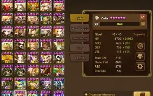 Conta Summoners War - LD Celia + 2 Kinki + Amarna