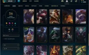 Conta ouro 2 com 100 champs e 36 skins + 5 Espolios