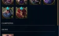 Conta League of Legends lvl 256 - 116 skins