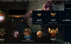 Conta Level 30 - Ouro V (Solo/Duo) / Bronze II (Flex) na S7
