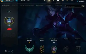 CONTA SMURF LOL PLATINA 1 MMR ALTO