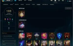 Conta Ouro IV (S3) - 109 Skins (3 Vitoriosas)
