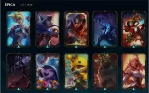 Conta lol s2, com skins da s2 e skins hextec