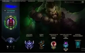 CONTA PLATINA 1 TODOS CHAMPS, 114 SKINS, LEVEL 326