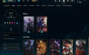 Platina 3 com 50 Champs e 11 Skins