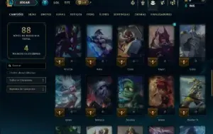 Platina 3 com 50 Champs e 11 Skins