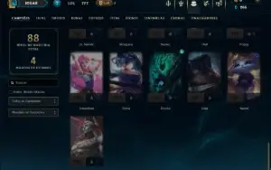 Platina 3 com 50 Champs e 11 Skins
