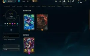Platina 3 com 50 Champs e 11 Skins