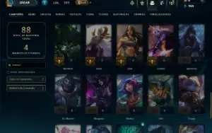 Platina 3 com 50 Champs e 11 Skins