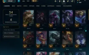 Platina 3 com 50 Champs e 11 Skins