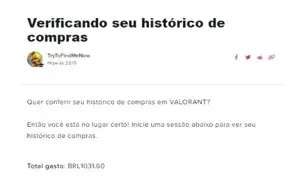 conta valorant ouro 3 com inventario no valor de 1030 reais