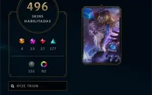 CONTA GRAO MESTRE LOL