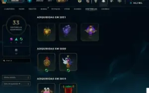 Conta de LOL ,todos os campeões e mais de 350 skins