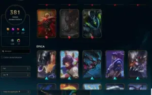 Conta de LOL ,todos os campeões e mais de 350 skins