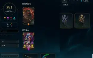 Conta de LOL ,todos os campeões e mais de 350 skins