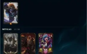 Conta league of legends com aatrox prestigio e 74 skins