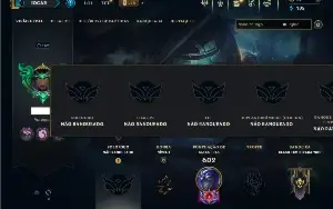 Unranked com TODOS os champs e 177 Skins ( TOP / MID / JG )