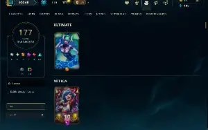 Unranked com TODOS os champs e 177 Skins ( TOP / MID / JG )