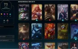 CONTA LEAGUE OF LEGENDS (LEVEL 449 GOLD IV) - 73 SKINS