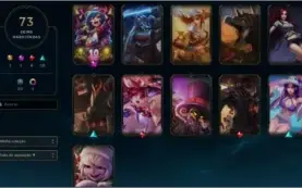 CONTA LEAGUE OF LEGENDS (LEVEL 449 GOLD IV) - 73 SKINS