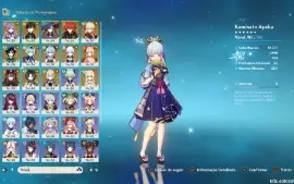 Conta Genshin Impact AR57, 13 personagens 5 estrelas