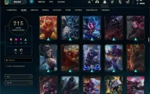 Conta Unranked com TODOS os champs e 215 Skins + 2 Prestigio