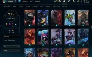 Conta Unranked com TODOS os champs e 215 Skins + 2 Prestigio