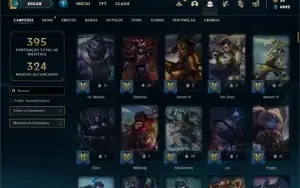 Conta Unranked com TODOS os champs e 215 Skins + 2 Prestigio