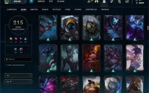Conta Unranked com TODOS os champs e 215 Skins + 2 Prestigio