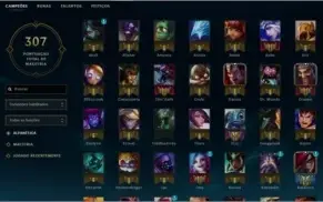 Conta Prata IV - 70 Champions, 12 Skins, 3pgs. de Runa.
