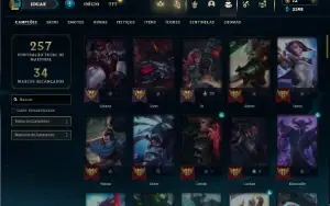 Unranked com 85 Champs e 40 Skins