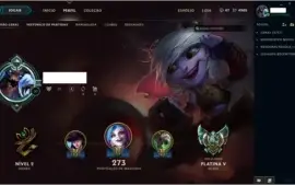 Conta PLAT 130k RP em Skin 5 anos com Skin Vitoriosa