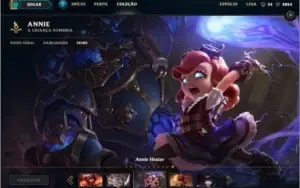 Conta LoL - Ouro 4 - Annie Hextec e + 40 skins, 84 campeões