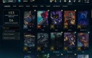 Conta prata 4 com 70 Champs e 32 Skins ( MAIN MID / TOP )