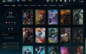 Conta prata 4 com 70 Champs e 32 Skins ( MAIN MID / TOP )
