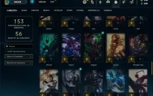 Conta prata 4 com 70 Champs e 32 Skins ( MAIN MID / TOP )