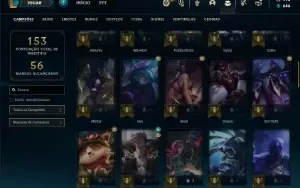 Conta prata 4 com 70 Champs e 32 Skins ( MAIN MID / TOP )