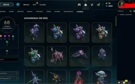 CONTA DIAMOND 1 75 PDL 292 SKINS, FALTANDO 8 CHAMPS 4KEA