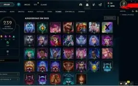CONTA DIAMOND 1 75 PDL 292 SKINS, FALTANDO 8 CHAMPS 4KEA