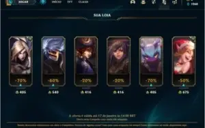 Conta ouro 4 com 26 Champs e 4 Skins