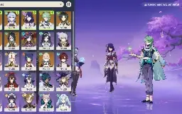AR50 -Arlecchino com BIS + Baal + Ganyu + Retentora + Xiao +