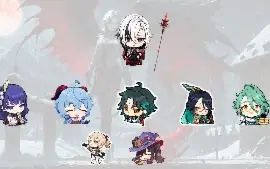 AR50 -Arlecchino com BIS + Baal + Ganyu + Retentora + Xiao +
