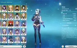 Ayaka + Bis, Kagura, Baal, Eula, Zhongli, Yelan, Xiao, Venti