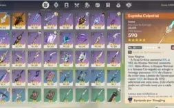 Conta genshin impact ar53 com 6* e 3 limitados +2 armas t5