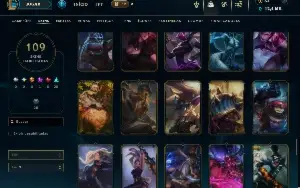 Unranked com 110 Champs e 109 Skins