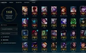 Conta League of Legends - GOLD + Campeões e 30 Skins+ Top