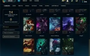 Conta platina 4 com 29 Champs e 4 Skins