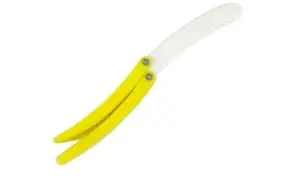 Faca borboleta banana 3D dobrável faca voadora brinquedo par