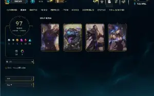 Unranked com 120 Champs e 97 Skins ( JG / TOP / MID )
