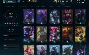 Unranked com 120 Champs e 97 Skins ( JG / TOP / MID )